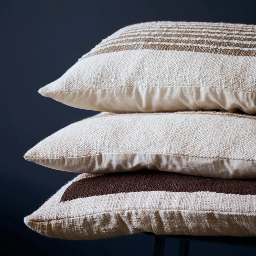 House Doctor Yarn Cushion Light Brown 50x50 cm^ Puder