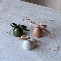 Julie Damhus Studio Juleklokke Beige^ Juletræspynt|Julepynt