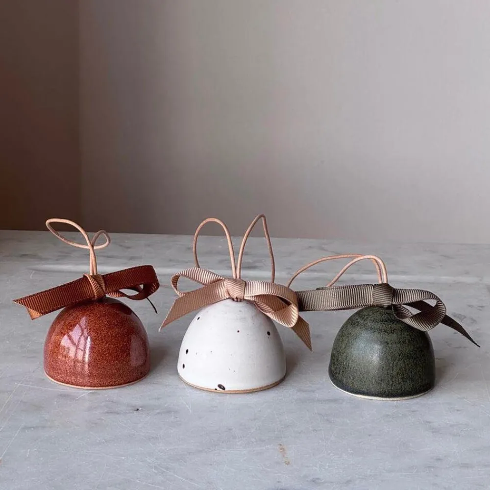 Julie Damhus Studio Juleklokke Brændt^ Juletræspynt|Julepynt