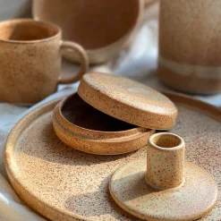 Julie Damhus Studio Oda Lysestage Brun^ Andet Boligtilbehør|Lysestager