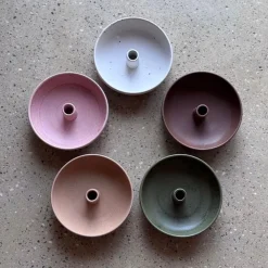 Julie Damhus Studio Oda Lysestage Skål Stor Beige^ Lysestager|Keramik & Porcelæn