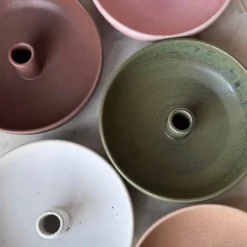 Julie Damhus Studio Oda Lysestage Skål Stor Beige^ Lysestager|Keramik & Porcelæn