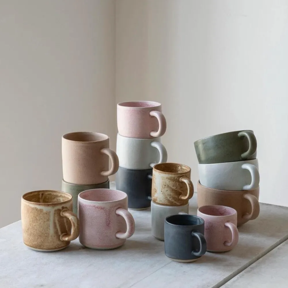 Julie Damhus Studio Oda Rund Kop Med Hank Mint^ Keramik & Porcelæn