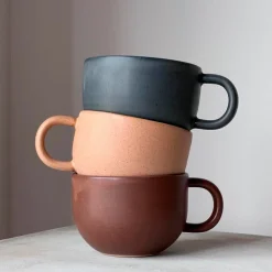 Julie Damhus Studio Oda Tekop Med Hank Blå^ Keramik & Porcelæn