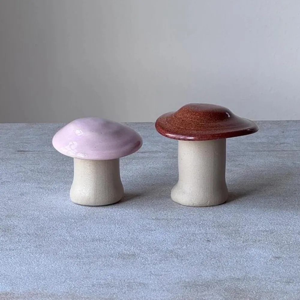 Julie Damhus Studio Svamp Pink (Lille, Mellem, Stor)^ Julepynt|Keramik & Porcelæn