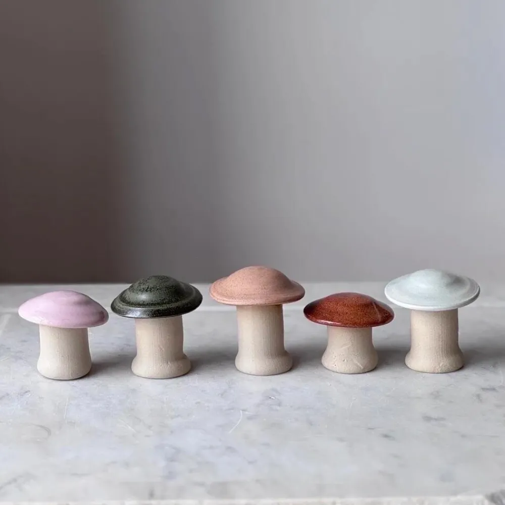 Julie Damhus Studio Svamp Pink (Lille, Mellem, Stor)^ Julepynt|Keramik & Porcelæn