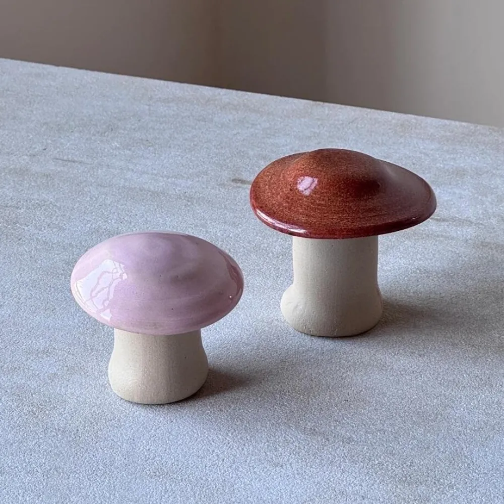 Julie Damhus Studio Svamp Pink (Lille, Mellem, Stor)^ Julepynt|Keramik & Porcelæn