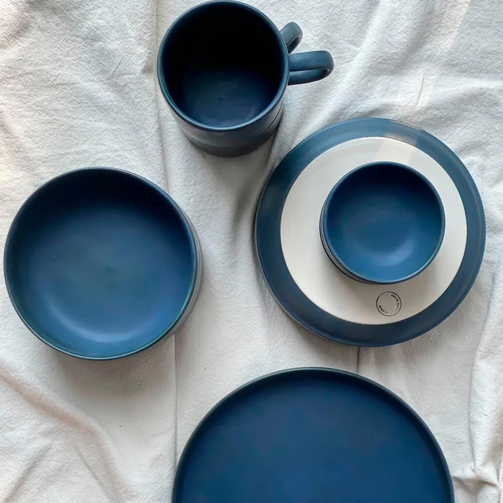 Julie Damhus Studio Toto Skål Mellem Blå^ Køkken|Keramik & Porcelæn