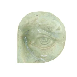 Laoru Laoru Rounded Eye Left Relief Crystal Green^ Keramik & Porcelæn
