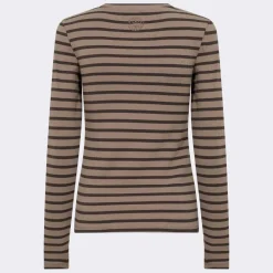 Leveté Room Neddie 2 T-shirt Dark Brown^Dame Overdele