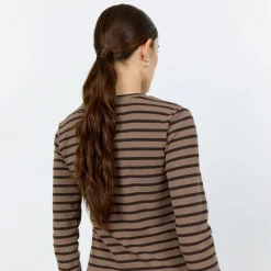 Leveté Room Neddie 2 T-shirt Dark Brown^Dame Overdele