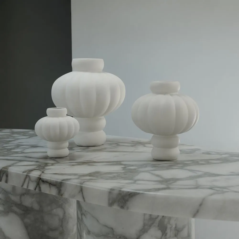 Louise Roe Balloon Vase 02 Raw White^ Andet Boligtilbehør|Vaser