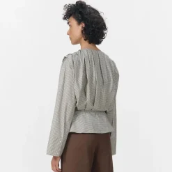 Lovechild 1979 Etta Blouse Beige Check^Dame Overdele