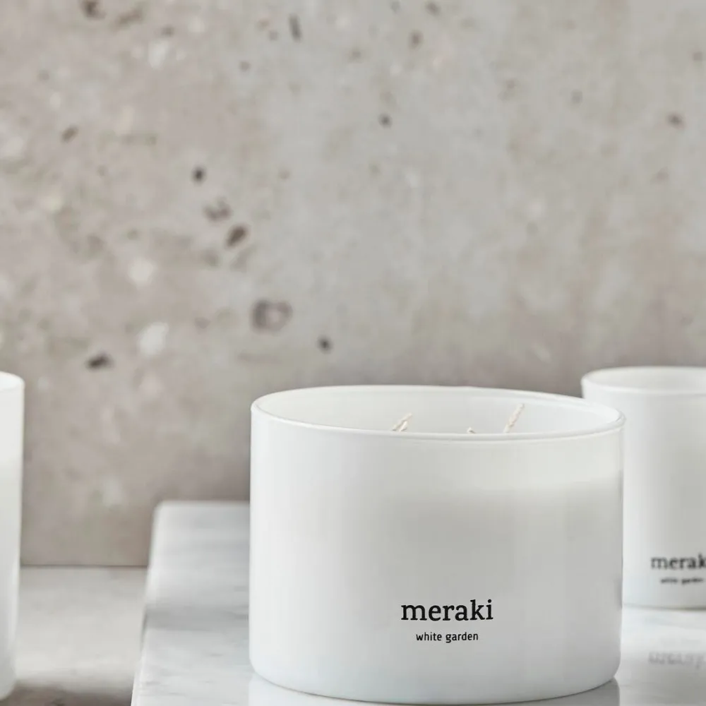Meraki Scented Candle White Garden Large^ Duftlys & Diffusere|Badeværelse