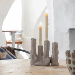 Mette Ditmer Art Piece Four Candleholder Light Grey^ Adventsstager|Andet Boligtilbehør