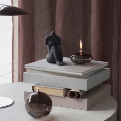 Mette Ditmer Aura Oil Lamp Smoke Grey Medium^ Andet Boligtilbehør|Lysestager