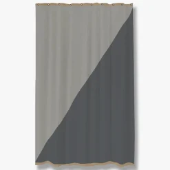 Mette Ditmer Duet Shower Curtain Light Grey^ Badeværelse