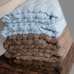 Mette Ditmer Geo Towel Light Blue^ Badeværelse