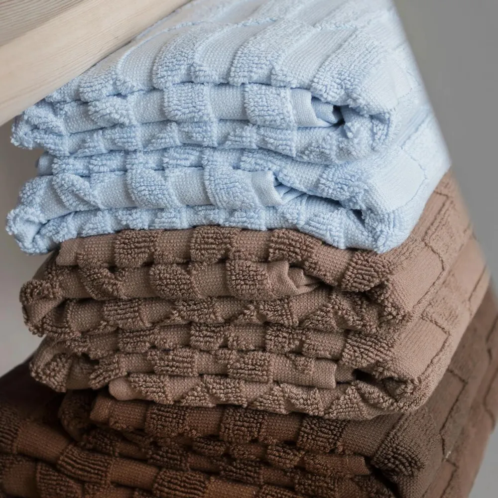 Mette Ditmer Geo Towel Light Blue^ Badeværelse