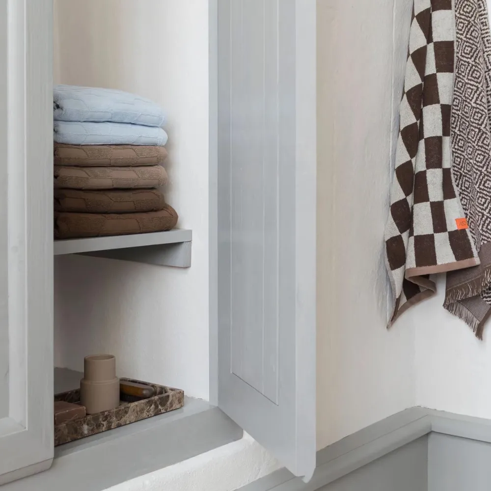 Mette Ditmer Geo Towel Light Blue^ Badeværelse