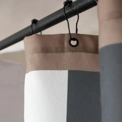 Mette Ditmer Retro Shower Curtain Dark Grey^ Badeværelse|Badtekstiler