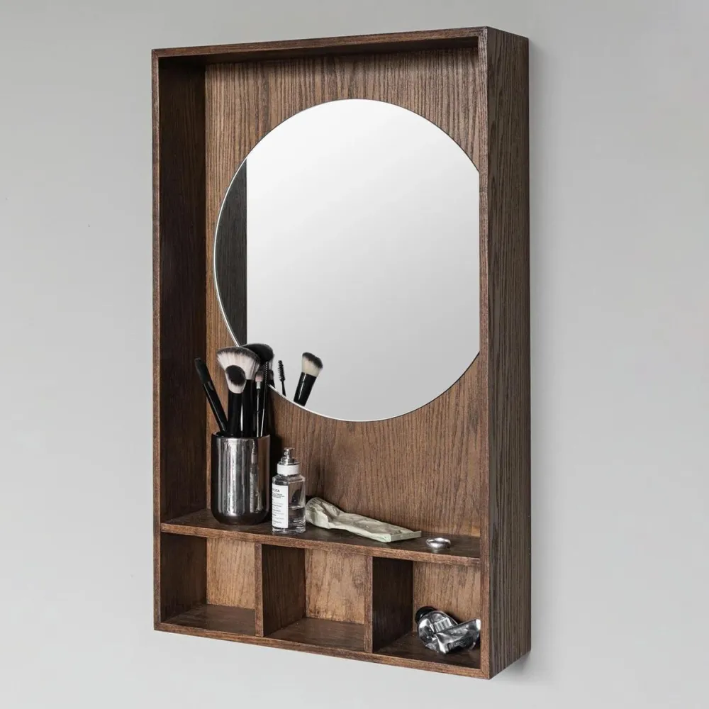 Mette Ditmer Show-Me Mirror Shelf Oak/Dark Oiled Small^ Reoler & Skabe|Andet Boligtilbehør
