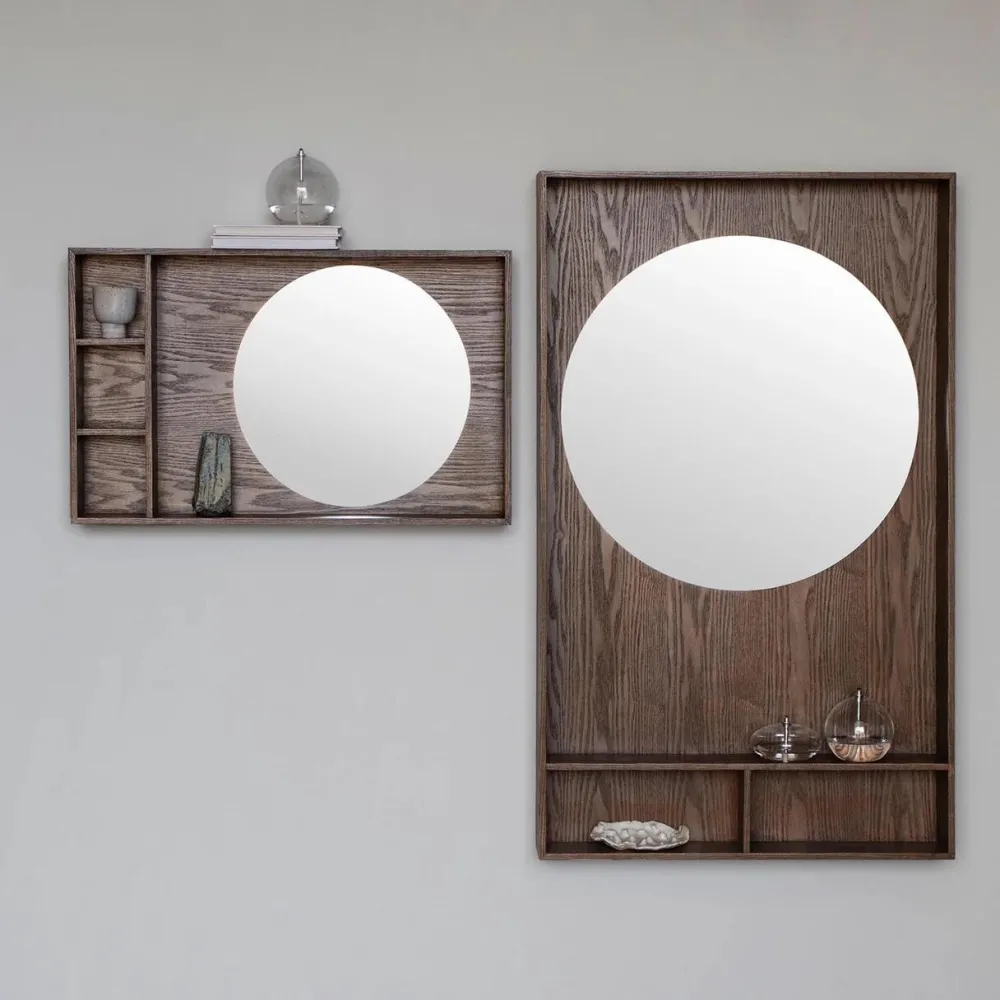 Mette Ditmer Show-Me Mirror Shelf Oak/Dark Oiled Small^ Reoler & Skabe|Andet Boligtilbehør