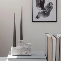 Mette Ditmer Step Trio Candleholder Chalk^ Lysestager