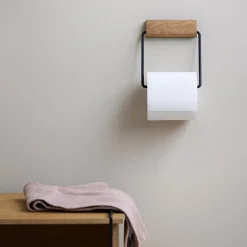 Moebe Toilet Roll Holder Oak/Black^ Badeværelse