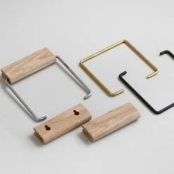 Moebe Toilet Roll Holder Oak/Brass^ Badeværelse