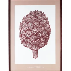 Monika Petersen Artichoke Poster Cherry Red^ Illustrationer & Plakater