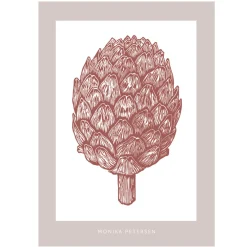 Monika Petersen Artichoke Poster Cherry Red^ Illustrationer & Plakater