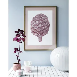 Monika Petersen Artichoke Poster Cherry Red^ Illustrationer & Plakater