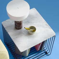 Montana Verner Panton Wire Topplade Hvid Marmor^ Hylder|Stue