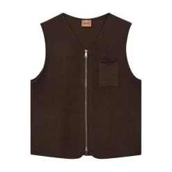 Mos Mosh Gallery Cess Ryan Boil Vest Chocolate Brown^ Overdele