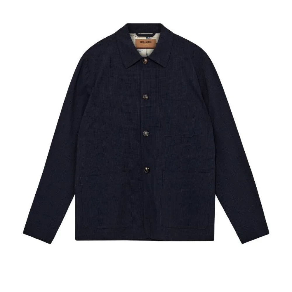 Mos Mosh Gallery Conor Seer Check Jacket Navy^ Overtøj