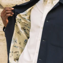 Mos Mosh Gallery Conor Seer Check Jacket Navy^ Overtøj