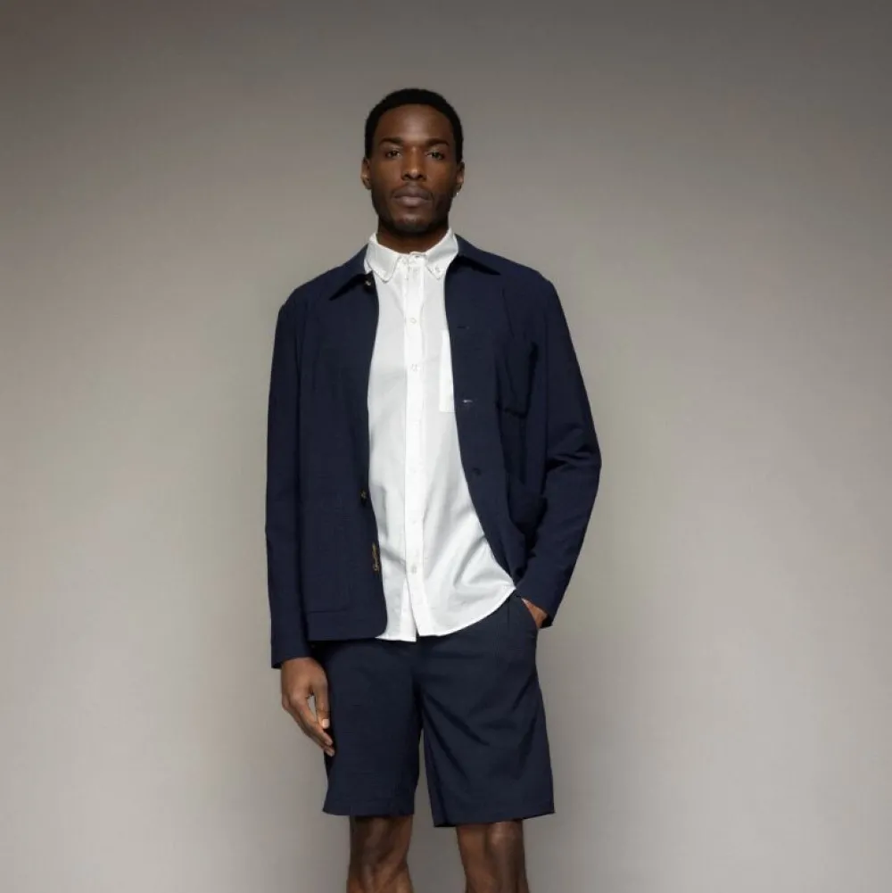 Mos Mosh Gallery Conor Seer Check Jacket Navy^ Overtøj