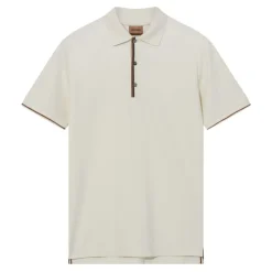 Mos Mosh Gallery Harvey Polo SS Tee Off White^ Overdele