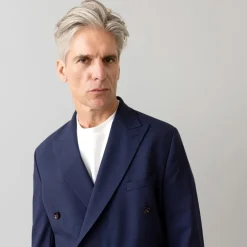 Mos Mosh Gallery Lui Dynamic Luxe Double-Breasted Blazer Navy^ Overdele