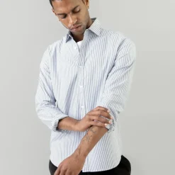 Mos Mosh Gallery Marco Oxford Stripe Shirt Light Blue^ Overdele