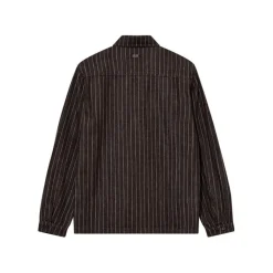 Mos Mosh Gallery Matteo Brown Stripe Overshirt Chocolate^ Overdele