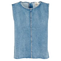 My Essential Wardrobe Dango Top Light Blue Retro Wash^Dame Overdele
