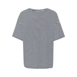 My Essential Wardrobe Dana Tee Navy W. Off White Stripe^Dame Overdele