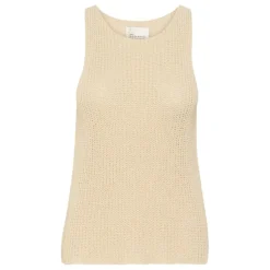 My Essential Wardrobe Diva Knit Top Almond Milk^Dame Overdele