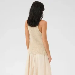 My Essential Wardrobe Diva Knit Top Almond Milk^Dame Overdele