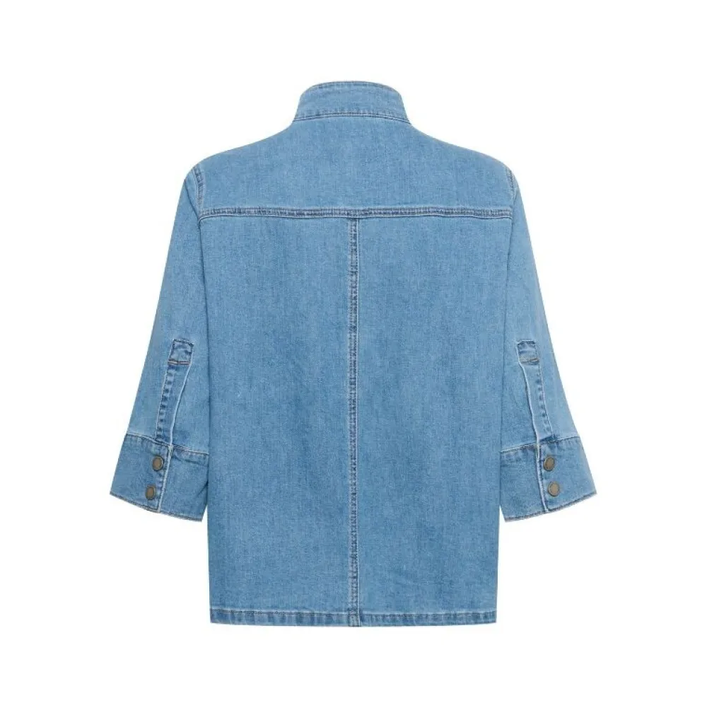 My Essential Wardrobe Lara Blouse Medium Blue Wash^Dame Overdele