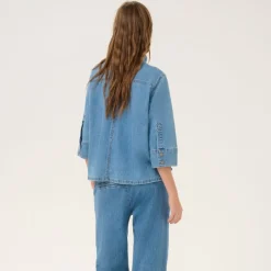 My Essential Wardrobe Lara Blouse Medium Blue Wash^Dame Overdele