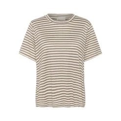 My Essential Wardrobe Lisa Striped Tee Major Brown Striped^Dame Overdele