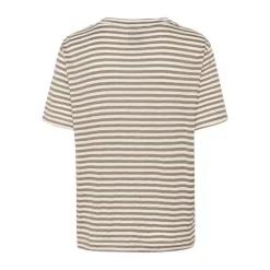 My Essential Wardrobe Lisa Striped Tee Major Brown Striped^Dame Overdele